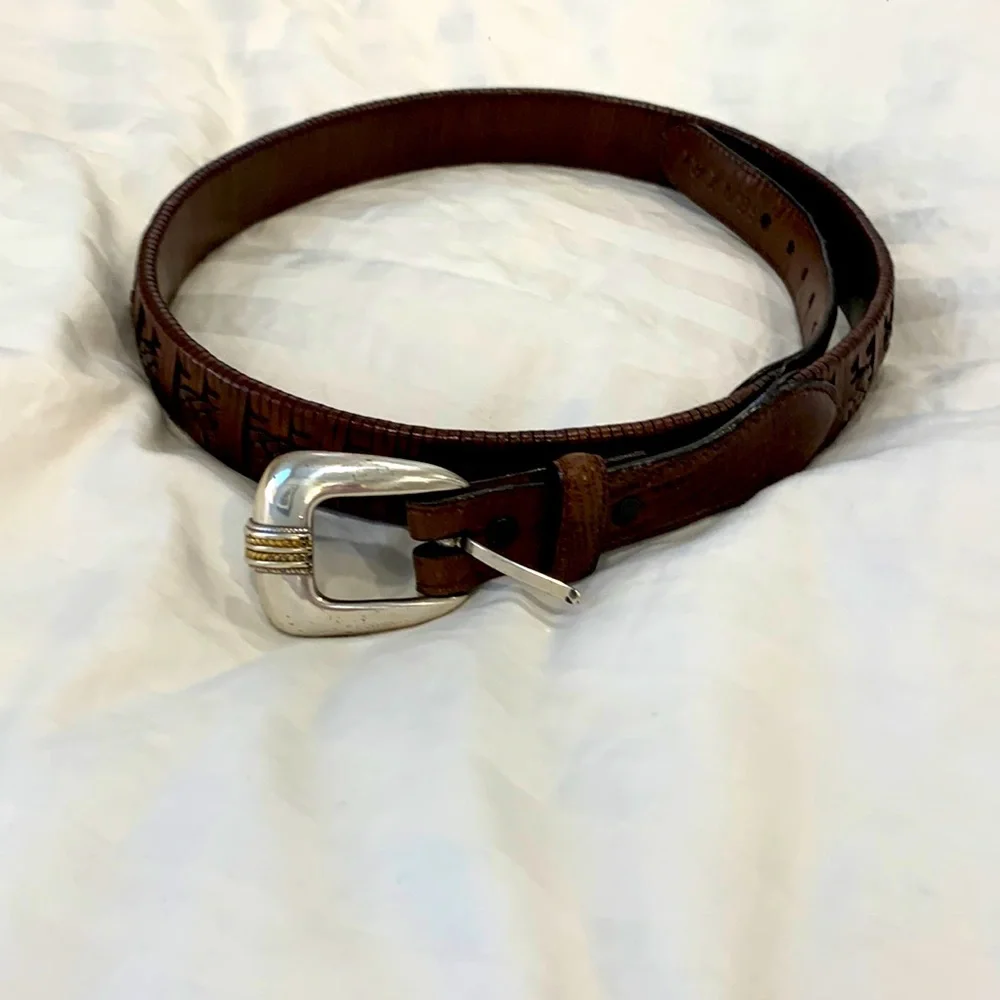 Sentry BraidedGenuine Leather Western Style Brown Belt, Size 34‎